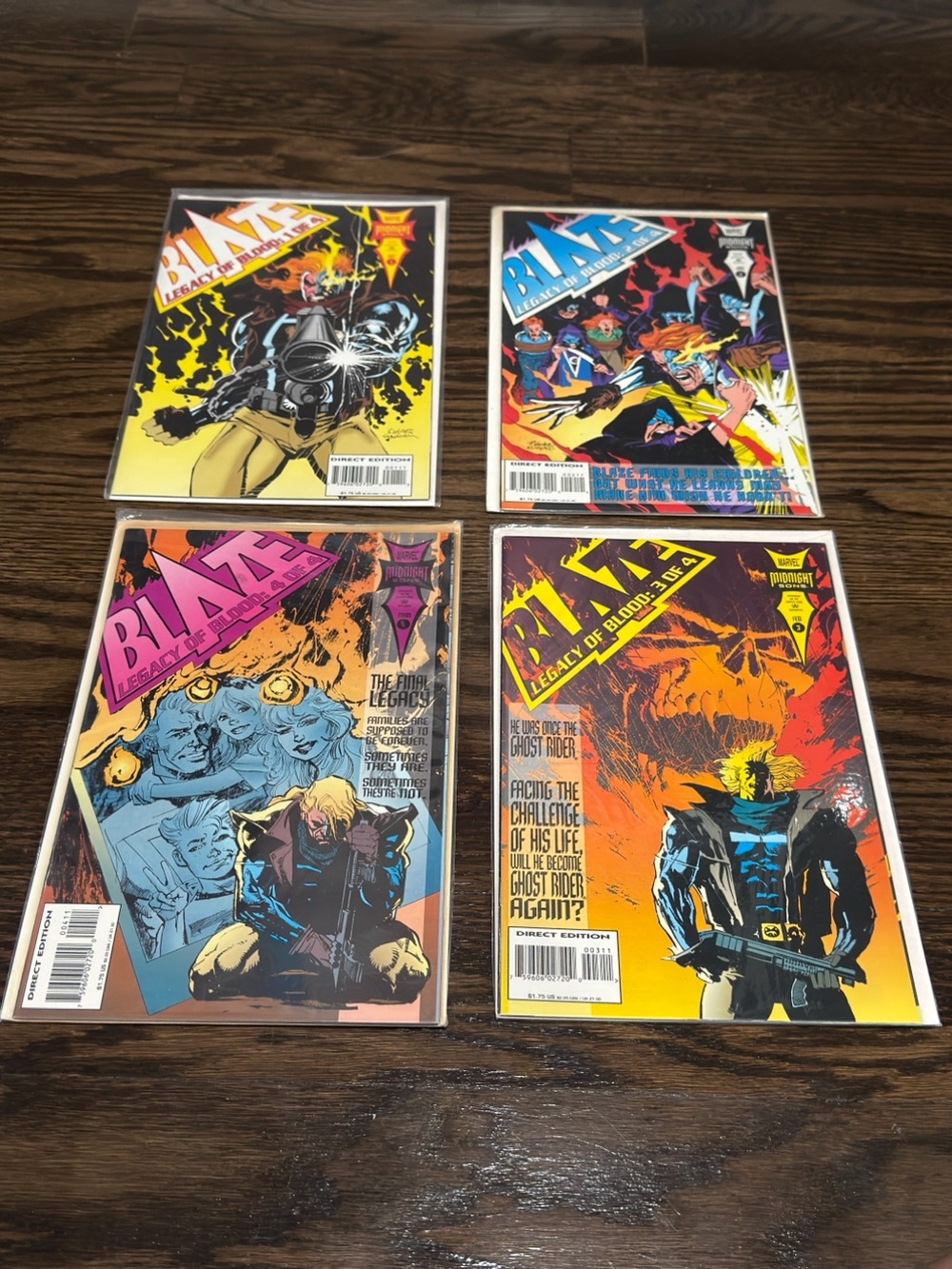 Blaze: Legacy of Blood Complete Set #1-4 (1993 Marvel Comics) Ghost Rider
